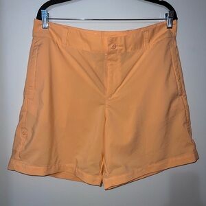 Columbia Anywhere Performance Shorts Peach Orange Roll Tab Hiking Size 14